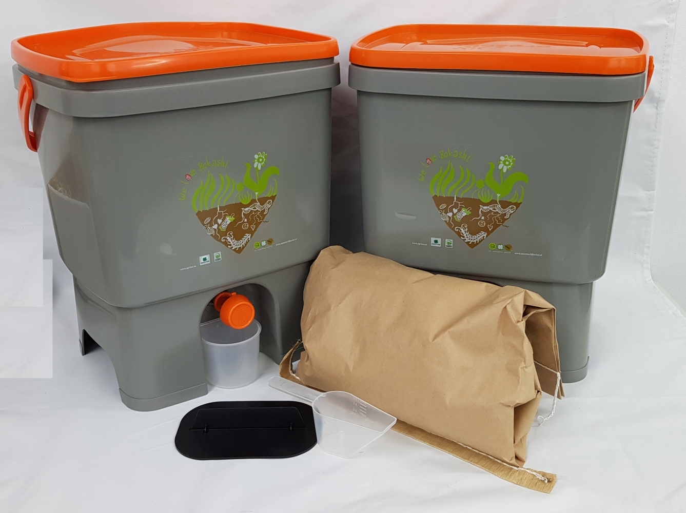 Bokashi Bin Twin Pack Green Gardener